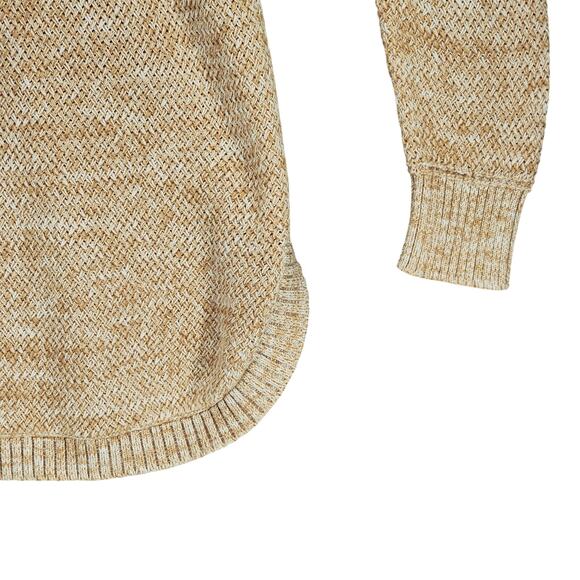 Rip Curl Sweater Jumper M Women Beige Marled Mesh Semi Sheer‎ Summer Wgt Cotton - Picture 11 of 11